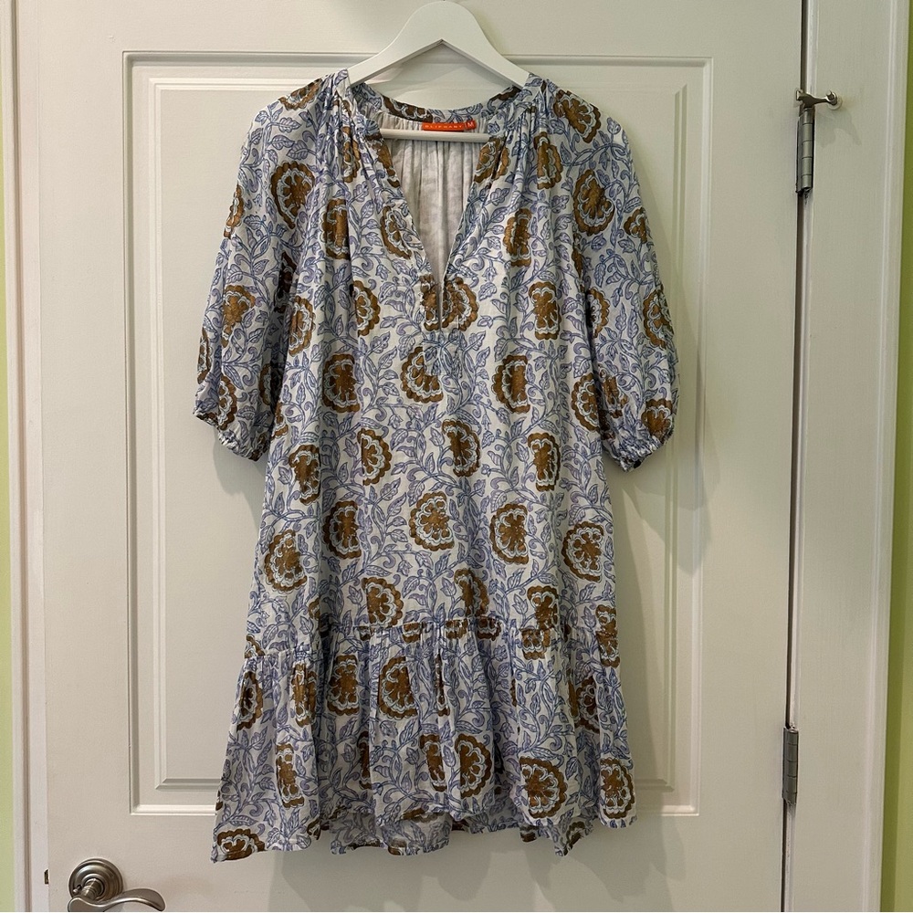 Oliphant Blue and Brown Patterned Dress